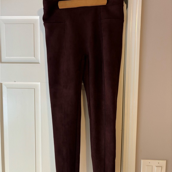 Spanx faux suede legging size L. Dark Terracotta - Picture 3 of 3